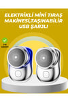 Taşınabilir, cep boyunda, şarjlı elektrikli tıraş makinesi