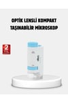 Taşınabilir Eğitim Mikroskobu 80X–200X LED Işıklı ve Darbeye Dayanıklı