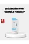 Taşınabilir Eğitim Mikroskobu 80X–200X LED Işıklı ve Darbeye Dayanıklı