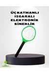 Taşınabilir Elektronik Sineklik – Üç Katmanlı Güvenli Izgara ve Kimyasız Koruma