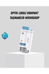 Taşınabilir Mini Mikroskop LED Işıklı 80X–200X Büyütmeli ve Odak Ayarlı