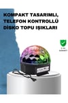Taşınabilir RGB Disko Topu Bluetooth ve Uzaktan Kumanda Özellikli