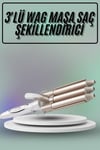 Teknoşık Saç Şekillendirici Wag Maşa Üçlü Yüksek Isı Ayarlı Seramik Kaplama