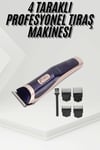 Tıraş Makinesi 4 Başlıklı Paslanmaz Çelik Bıçaklı Tüm Saç Tiplerine Uygun