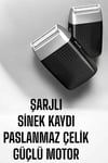 tıraş makinesi Sinek Kaydı Paslanmaz Çelik Taşınabilir Şarjlı