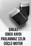 tıraş makinesi Sinek Kaydı Paslanmaz Çelik Taşınabilir Şarjlı