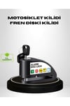 Titreşim Sensörlü Alarmlı Motosiklet Disk Kilidi 14mm Çelik Çift Kilitleme