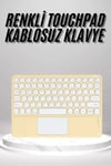 Touchpad Uyumlu Bluetooth Klavye Slim Kablosuz Wifi Q Klavye