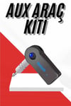 Tüm Cihazlara Uyumlu Bluetooth Aux Araç Kiti Siyah