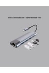 Type‑C Dönüştürücü – 2×USB3.0, SD/MS, 4K HDMI & RJ45 ile Profesyonel Kullanım