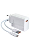 Type C Yüksek Hızlı Şarj Aleti Beyaz 120W Ultra Uzun Ömürlü