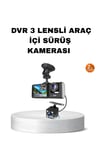 Üç Kameralı Araç İçi Kayıt Sistemi Full HD Gece Görüşlü ve G-Sensör Destekli
