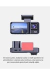 Üç Kameralı Dash Cam 170° Geniş Açılı Full HD Gece Görüşlü