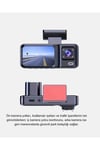 Üç Kameralı Dash Cam 170° Geniş Açılı Full HD Gece Görüşlü