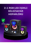 USB Bağlantılı RGB 2.1 Hoparlör Seti Derin Bas ve Renkli Işık