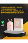 USB Bağlantılı Sessiz Çalışan LED Işıklı Nemlendirici Difüzör 200 ml