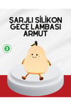 USB Şarjlı Armut Gece Lambası Dokunmatik Renk Değişimli