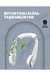 Usb Şarjlı Giyilebilir Fan | 5 Kademeli Rüzgar Hızı, Sessiz Turbo Soğutma, 360° Hava Sirkülasyonu