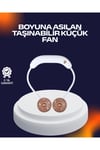 USB Şarjlı Katlanabilir Mini Boyun Fanı 1–3 Saat Kullanım