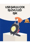 USB Şarjlı Mini LED Anahtarlık Fener