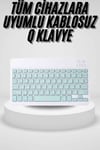 Uyumlu Kablosuz Bluetooth Şarj Edilebilir Mini Q Klavye