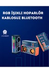 V9 10W TWS Stereo Hoparlör – Renkli Işık ve Uzun Pil