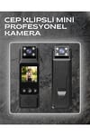 WiFi Destekli Mini Kamera – 180° Dönebilen Lens, 1080P Video, TFT Ekranlı