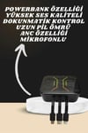 WIZARD Powerbank Kulaklık ve 7 Kordonlu Akıllı Saat Çoklu Şarj Girişi Bluetooth Bağlantılı