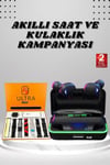 Yeni Nesil Akıllı Saat ve Bluetooth Kulaklık Kampanyası Android Ve İOS Uyumlu Uyku ve Sağlık