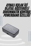 Yeni Nesil Kablosuz Kulaklık Aynalı Powerbank Özellikli Bluetooth Bağlantılı Dijital Gösterge