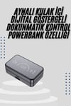 Yeni Nesil Kablosuz Kulaklık Aynalı Powerbank Özellikli Bluetooth Bağlantılı Dijital Gösterge