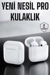 Yeni Nesil Pro Bluetooth Kulaklık Uzun Pil Ömrü Beyaz