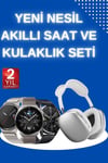 Yeni Nesil Sesli Görüşme Akıllı Saat ve Powerbank Çoklu Şarj Girişli Bluetooth Kulaklık Nab