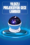 Yıldızlı Gece Lambası Mor Projeksiyon Görünümlü Masa Lambası Renk Değiştirebilen
