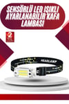Yüksek Işıklı Şarjlı ve Sensörlü LED Kafa Lambası Kamp Lambası