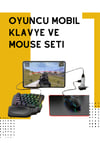 Yüksek Performanslı Mobil Oyun Aksesuarı – 5 Parçalı Klavye Mouse Dönüştürücü Set