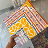 Geometrik Çerçeve 60X60 İpeksi Fular