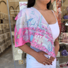 Pink Voyage 60X60 İpeksi Fular