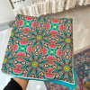 Renkli Mandala 60X60 İpeksi Fular
