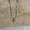 Zirkon Taş İşlemeli Geometrik Üçgen Yılan Zincir Silver Kolye