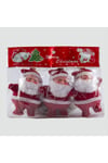 3'lü Noel Baba Yılbaşı Ağaç Süsü