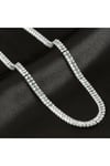 4 mm Baget Taşlı Zirkon Lüks Çelik Kolye