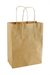 8*15*20 cm Kraft Büküm Saplı Kağıt Poşet 1 Adet