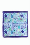 Çiçek Desenli Mor Renkli Zr Şifon Fular 50*50 cm