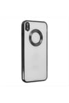 iPhone X/XS Lüx Lensli Lazer Silikon Kılıf (Kamera Korumalı)