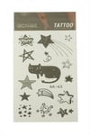 Kedi Yıldız Tattoo Dövme Sticker