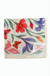 Orkide Desenli Zr Şifon Fular 50*50 cm