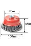 Burgulu Telli Çanak Fırça M14 Vidalı 75 Mm (5131)
