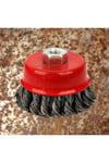 Burgulu Telli Çanak Fırça M14 Vidalı 75 Mm (5131)