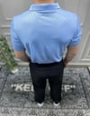 Ajur Desenli Polo Yaka - Bebe Mavi
